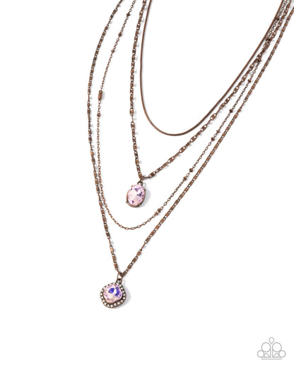 Four-Part Harmony - copper - Paparazzi necklace