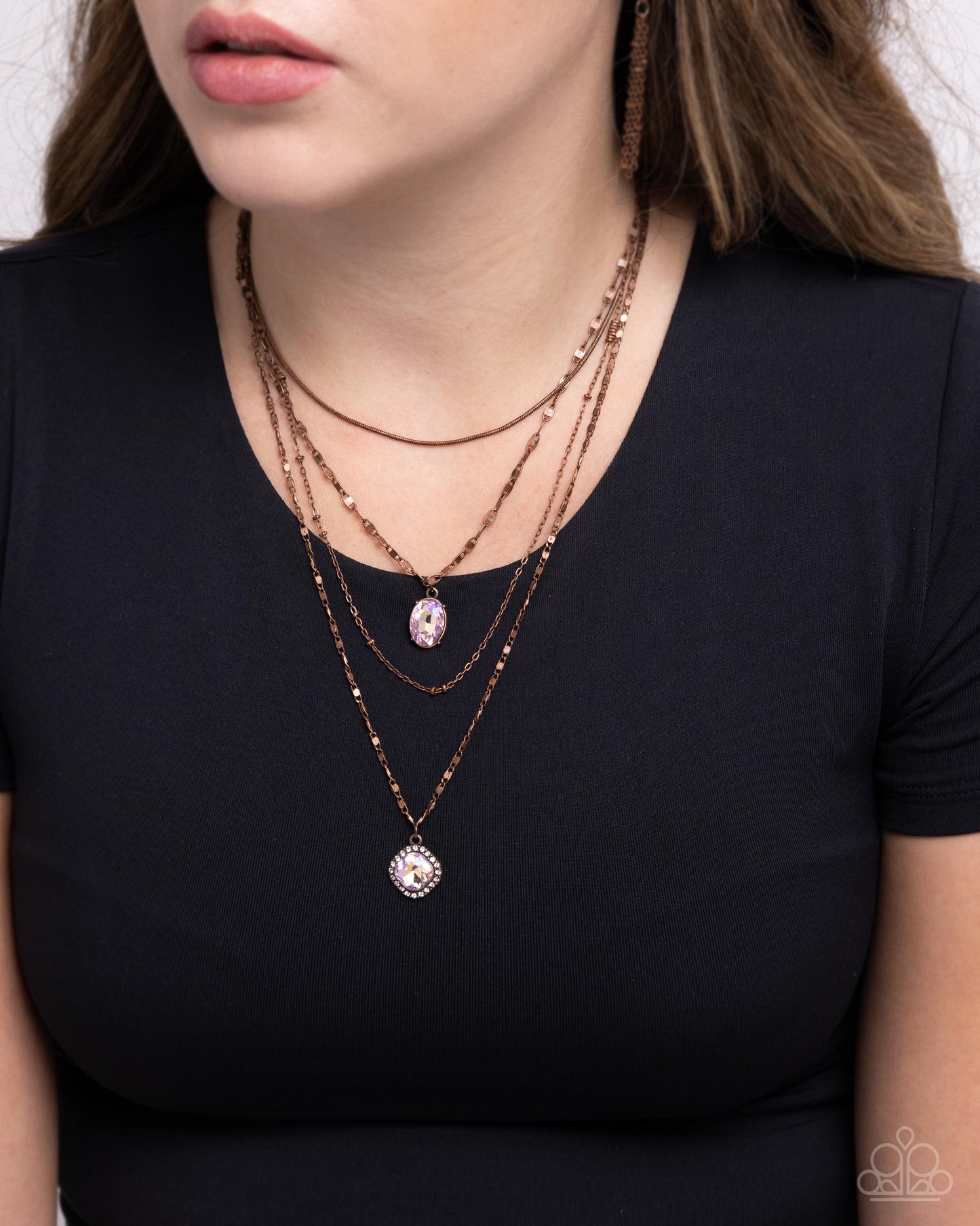 Four-Part Harmony - copper - Paparazzi necklace