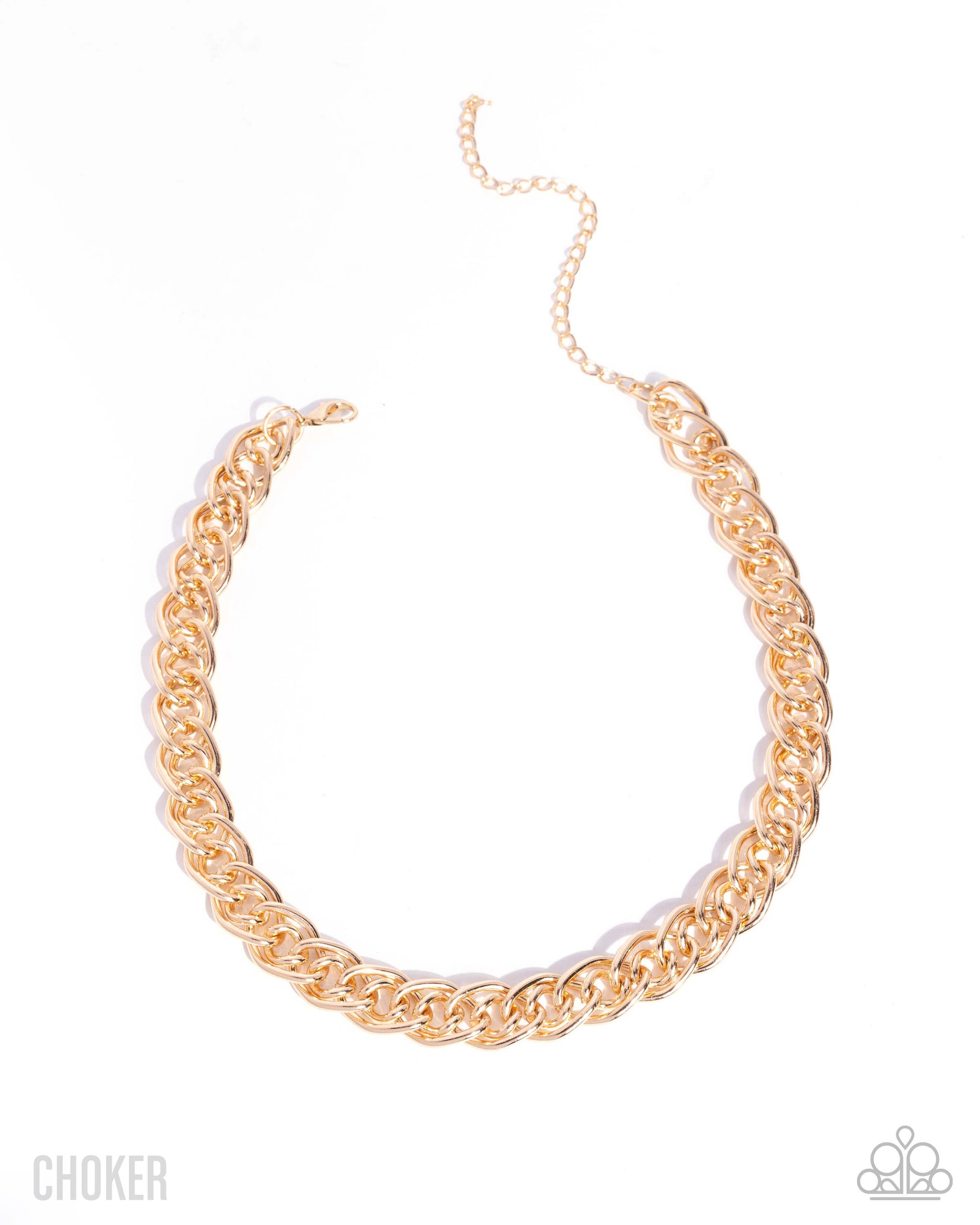 Lustrous Links - gold - Paparazzi necklace