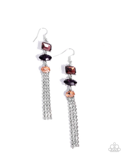 Mismatched Moment - purple - Paparazzi earrings