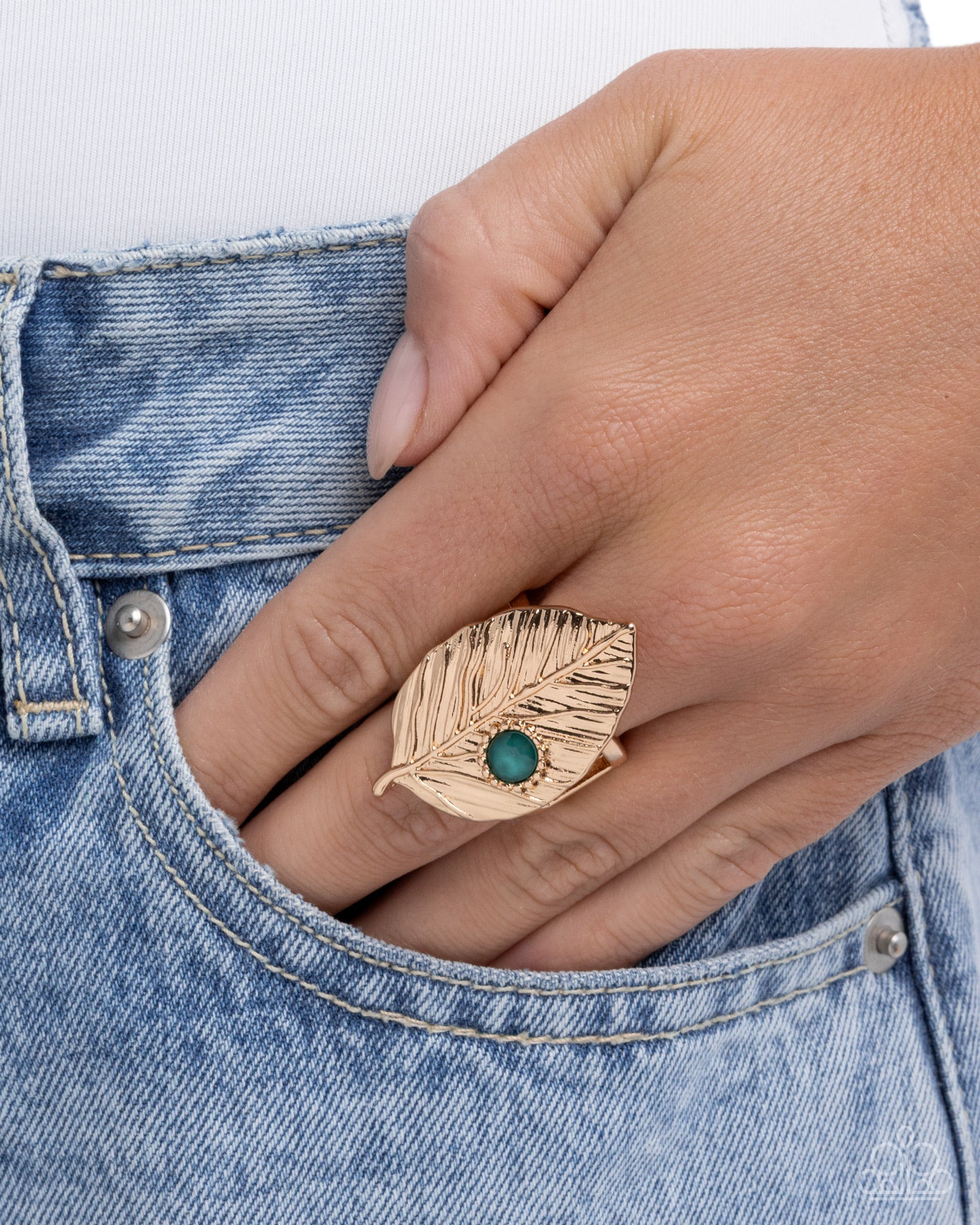 Leafy Lesson - green - Paparazzi ring