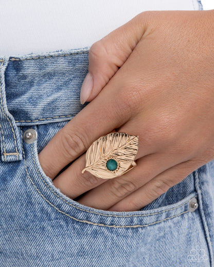 Leafy Lesson - green - Paparazzi ring