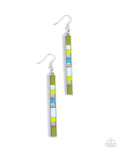 Stacked Summer - green - Paparazzi earrings