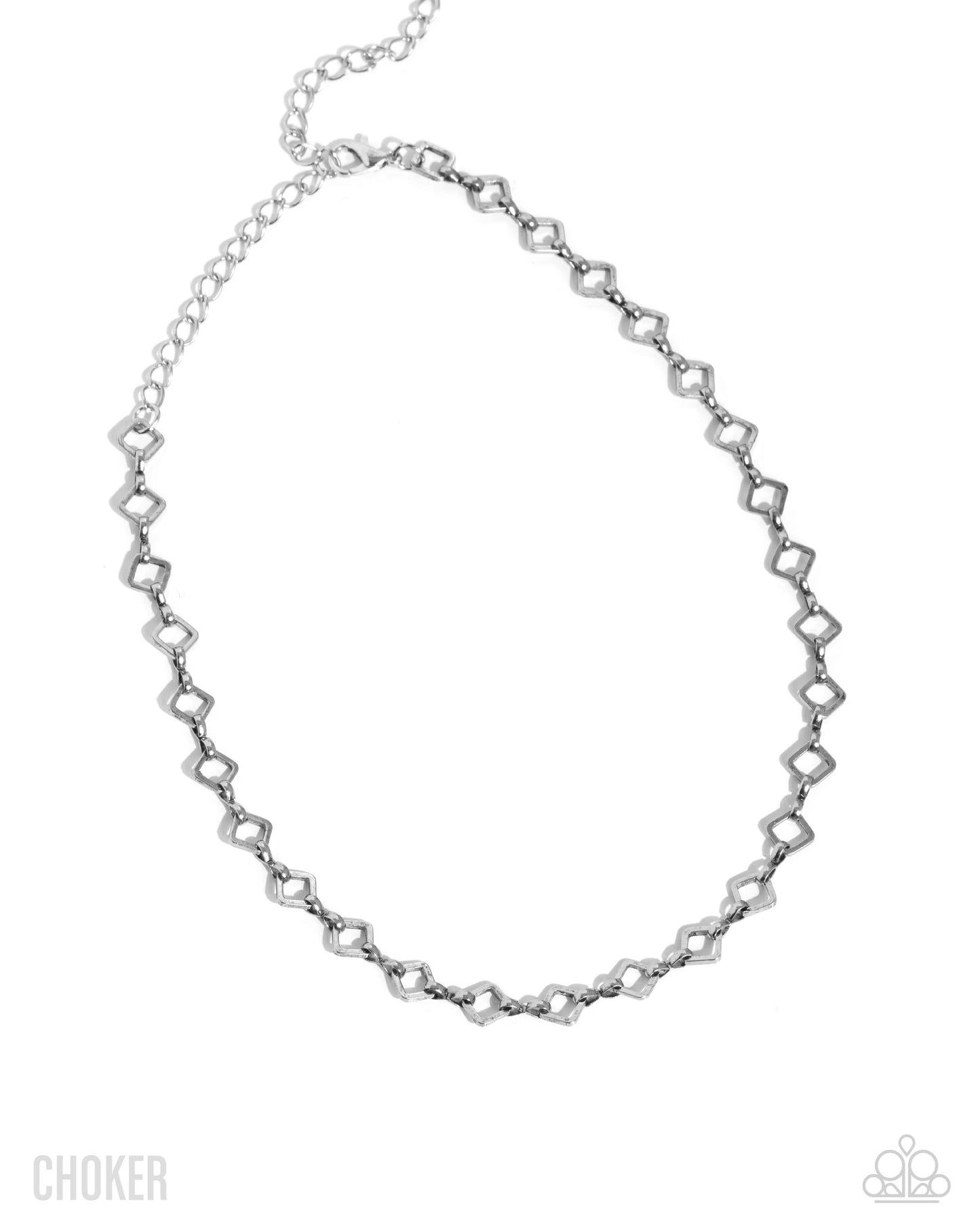 A-Frame A-Game - silver - Paparazzi necklace