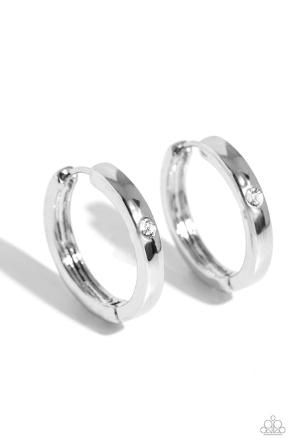 A-Lister Attention - white - Paparazzi earrings