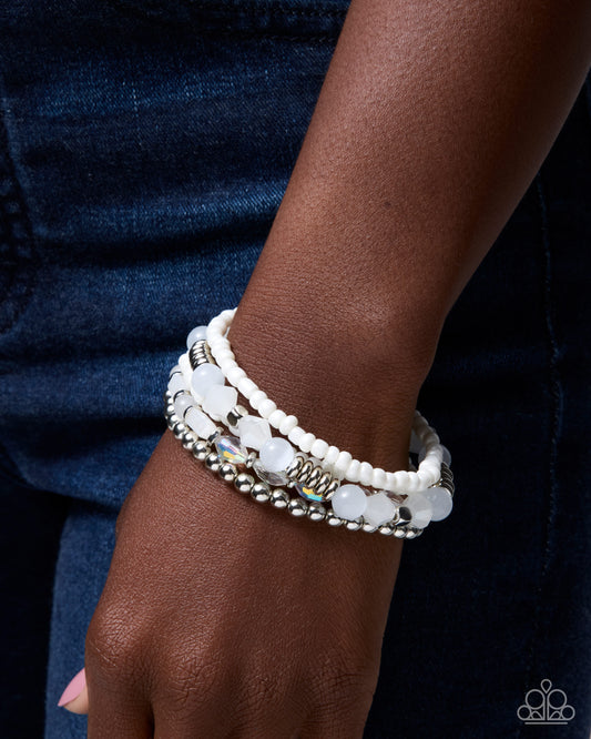 A Beautiful Blend - white - Paparazzi bracelet