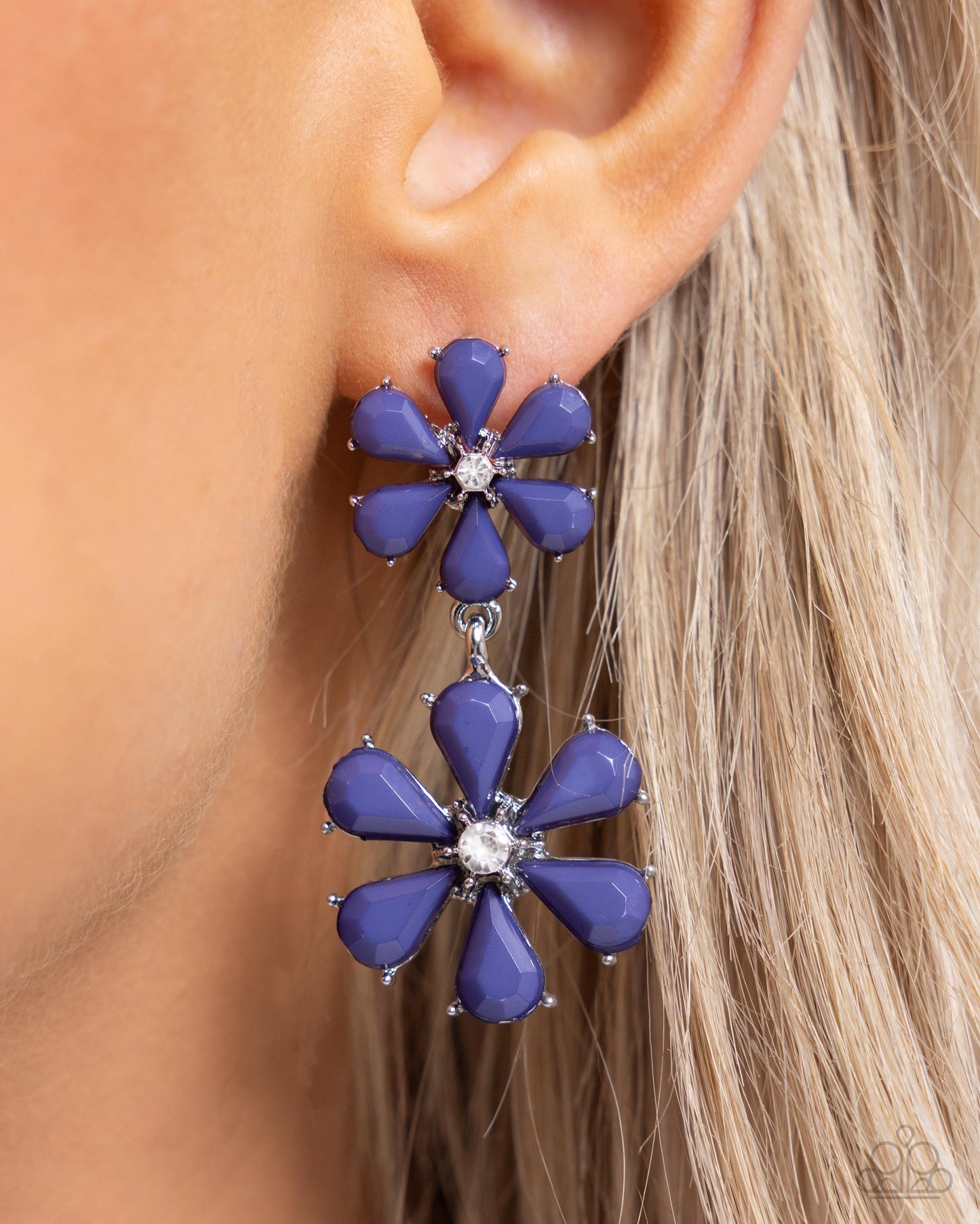 A Blast of Blossoms - blue - Paparazzi earrings