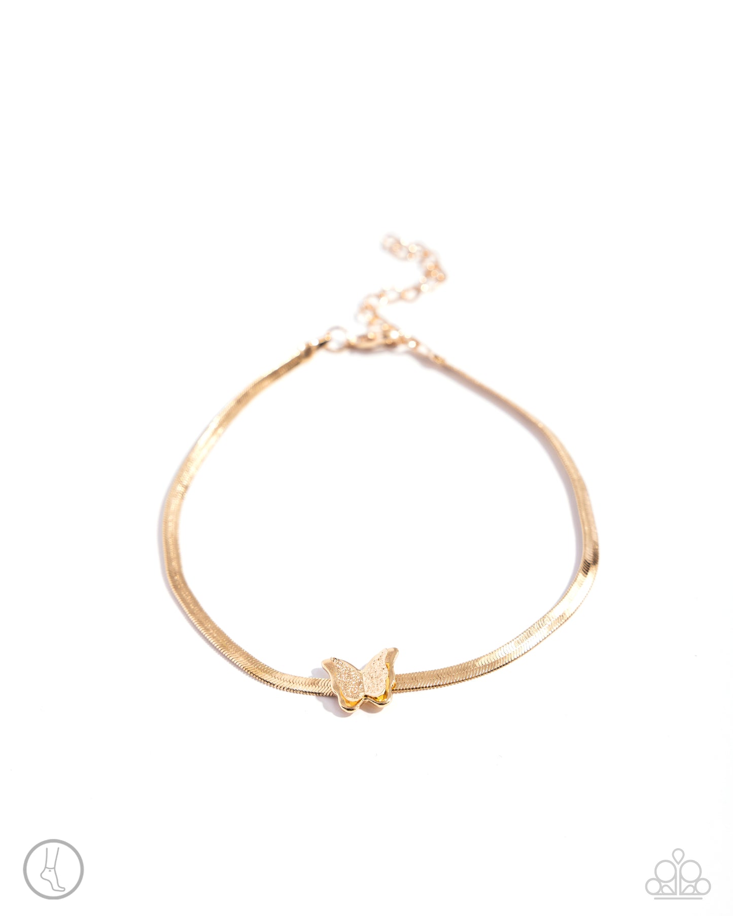 A FLIGHT-ing Chance - gold - Paparazzi anklet