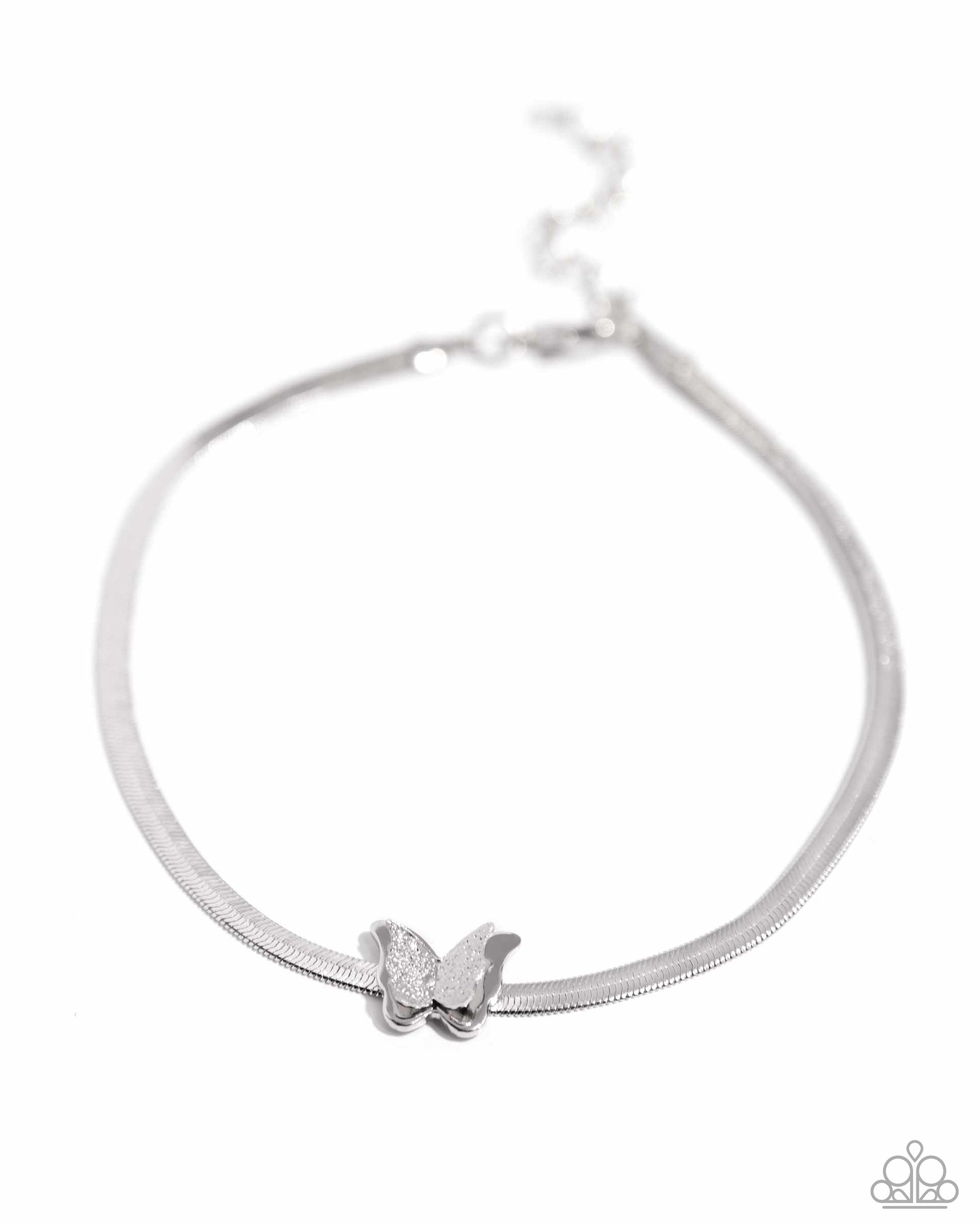 A FLIGHT-ing Chance - silver - Paparazzi anklet