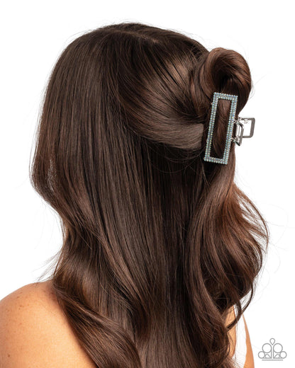 A Glittery Example - blue - Paparazzi hair clip