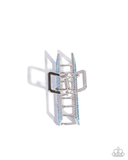 A Glittery Example - blue - Paparazzi hair clip