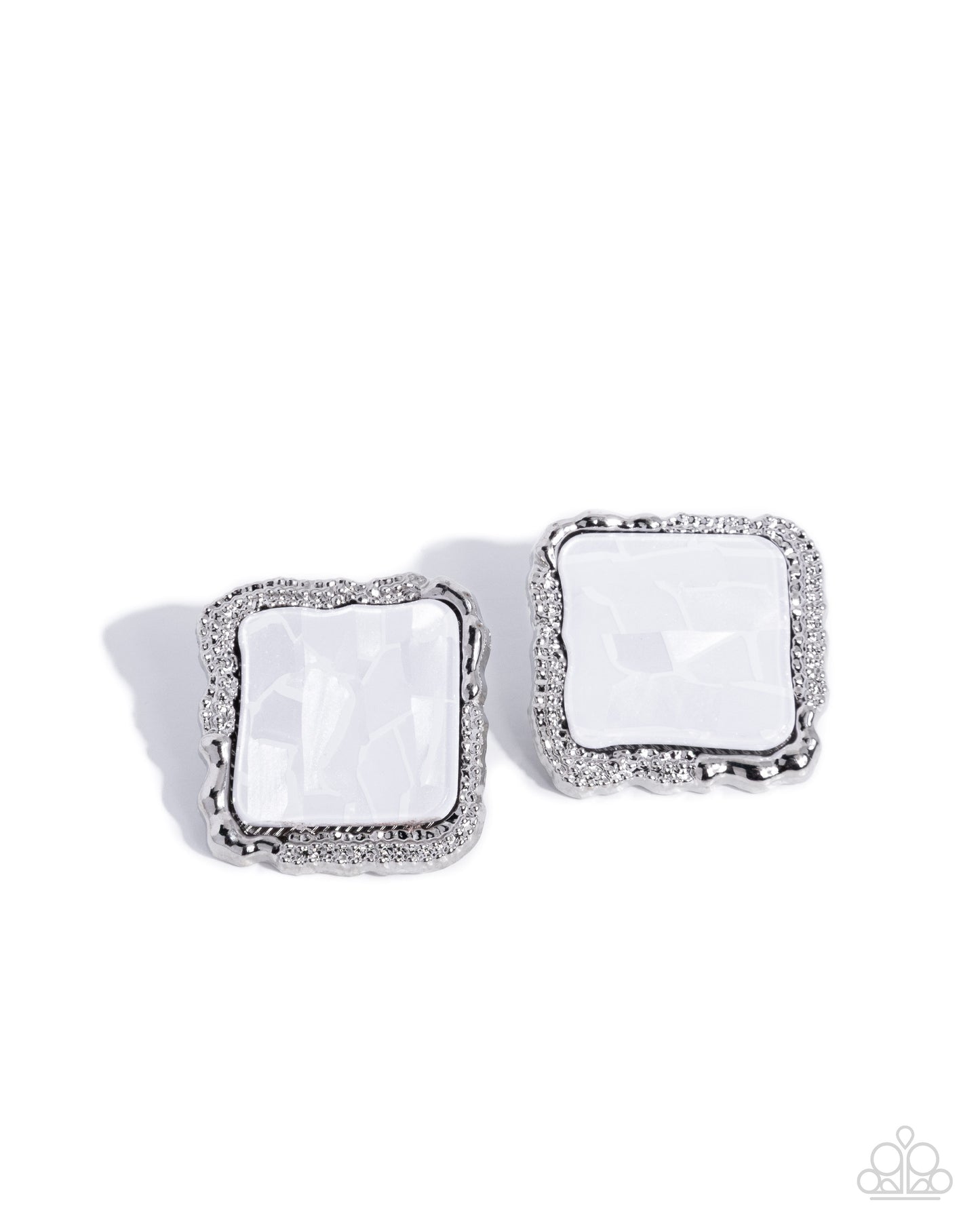 A Polished Work Of Art - white - Paparazzi earrings
