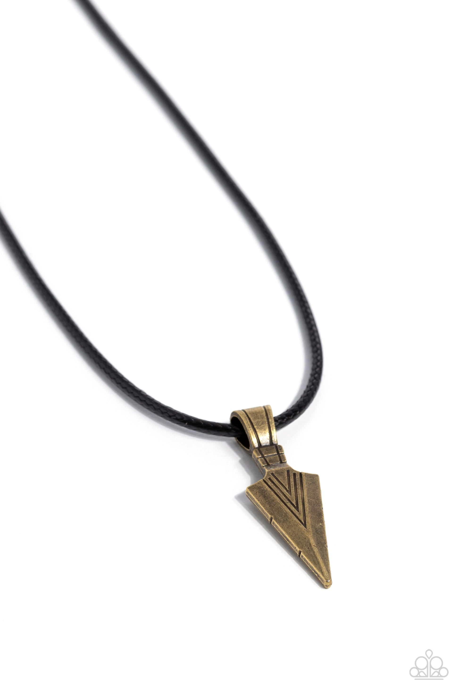 ARROWHEAD Rush - brass - Paparazzi MENS necklace