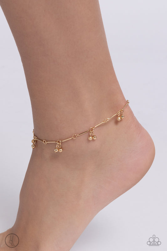 A SMILE A Minute - gold - Paparazzi anklet