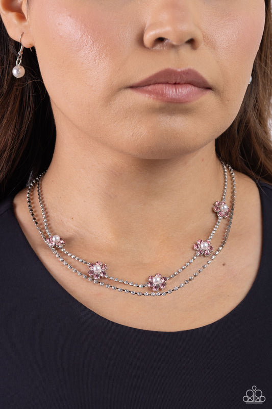 A SQUARE Beauty - pink - Paparazzi necklace