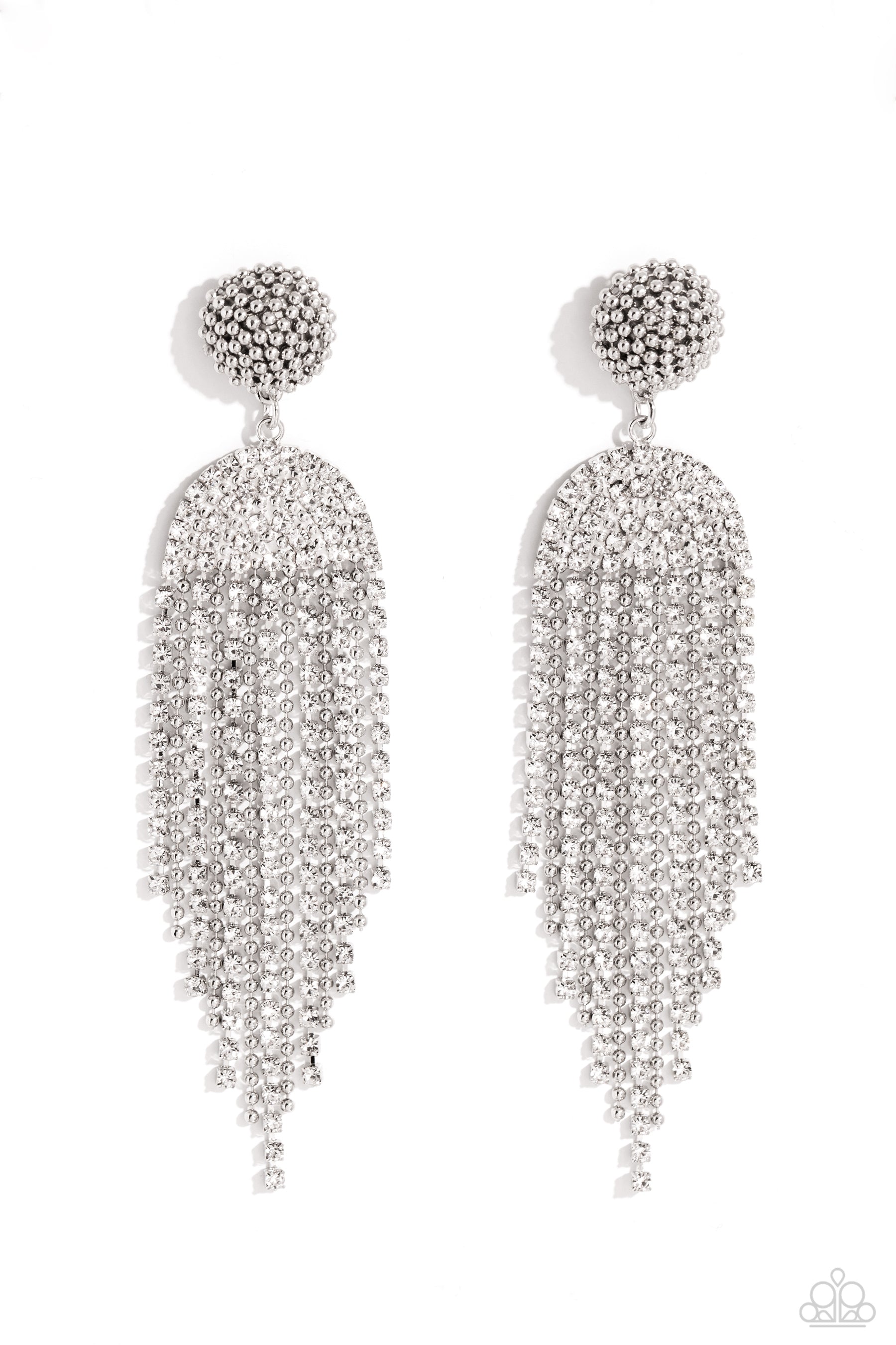 A Toast To You - white - Paparazzi earrings