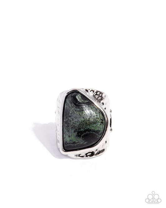 Abstract Accent - black - Paparazzi ring