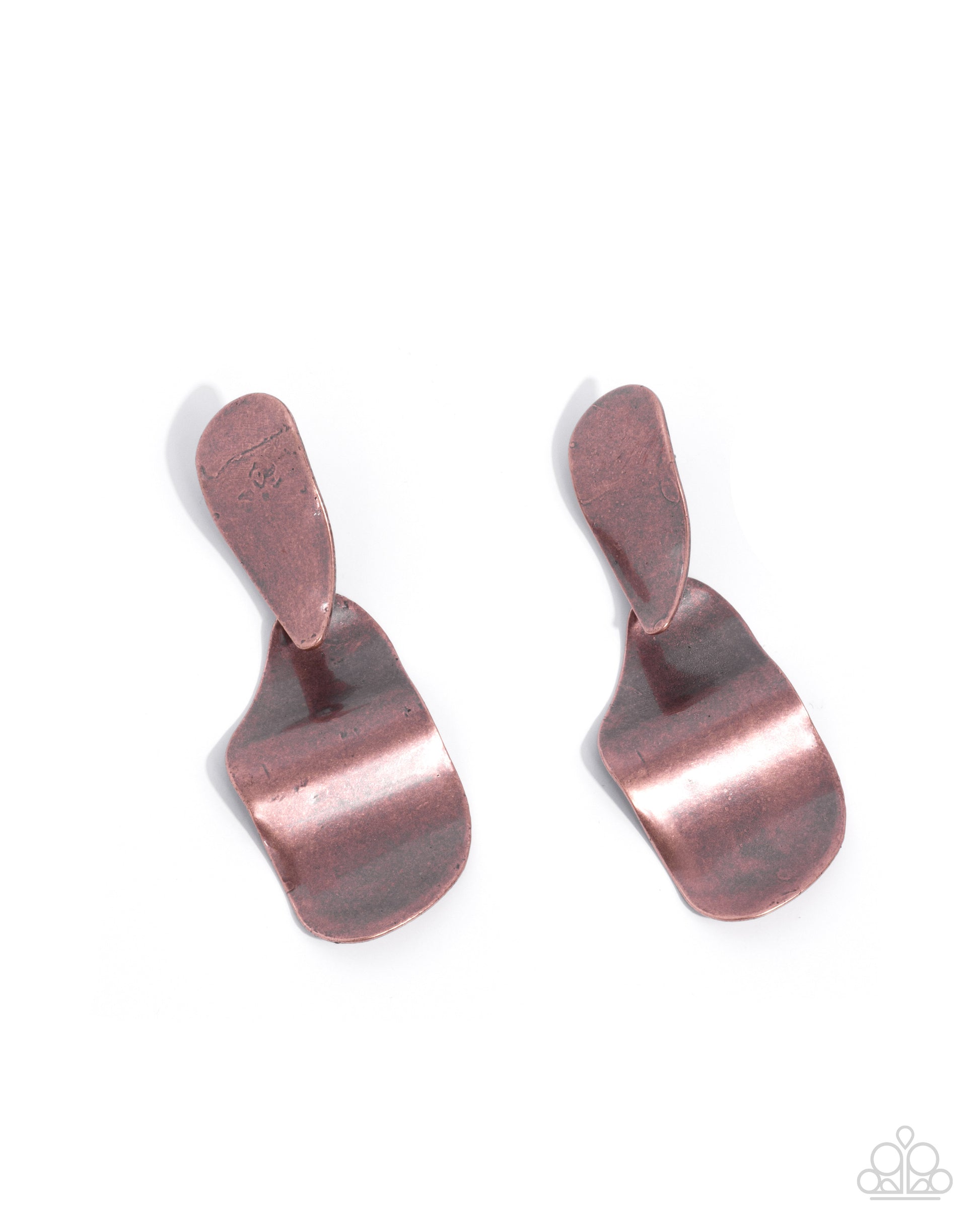 Abstract Acclaim - copper - Paparazzi earrings