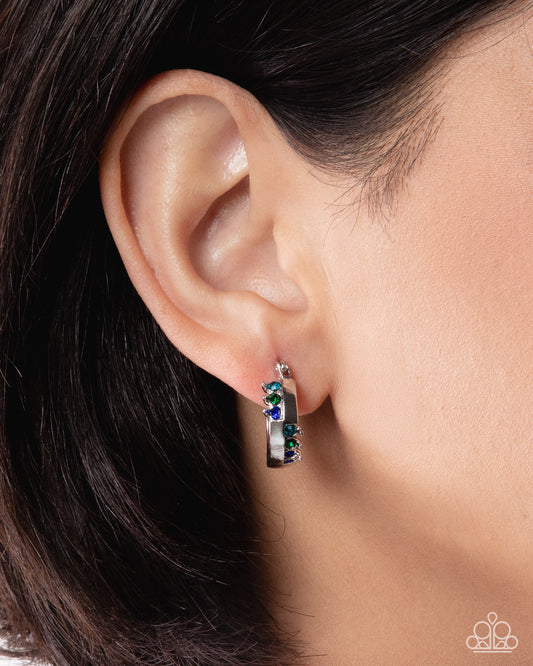 Abstract Accomplishment - blue - Paparazzi earrings