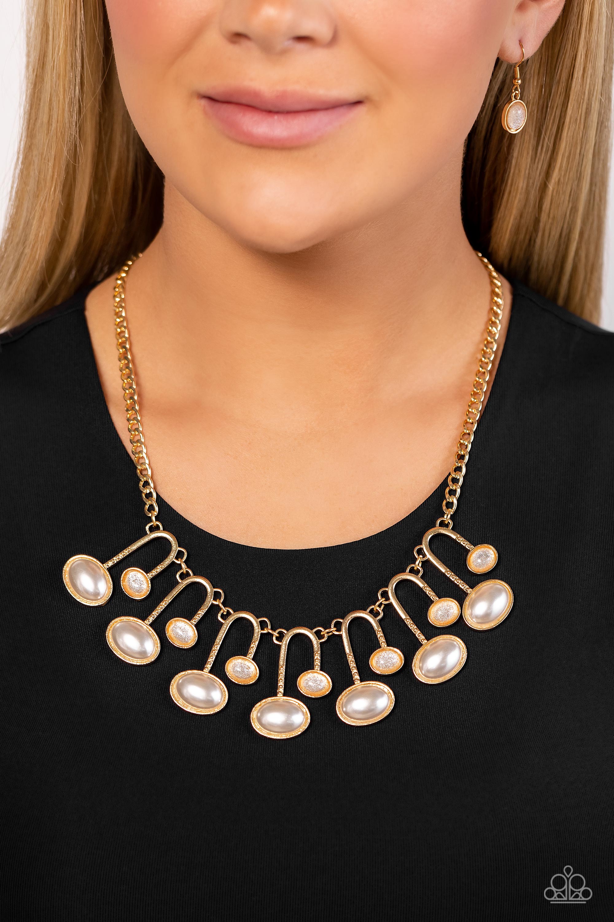 Abstract Adornment - gold - Paparazzi necklace – JewelryBlingThing