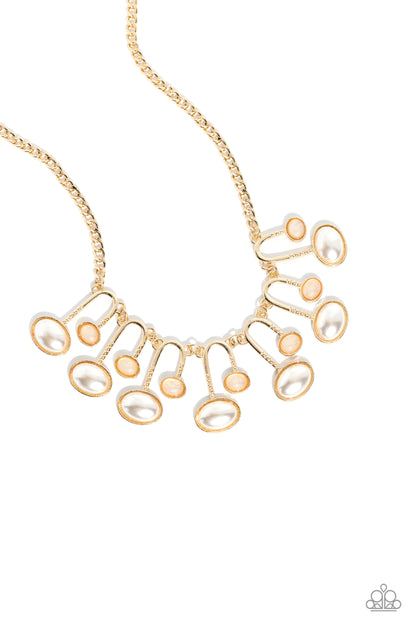 Abstract Adornment - gold - Paparazzi necklace