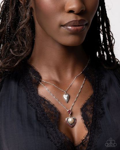 Abstract Affection - red - Paparazzi necklace