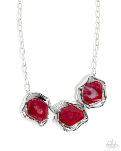 Abstract Alias - red - Paparazzi necklace