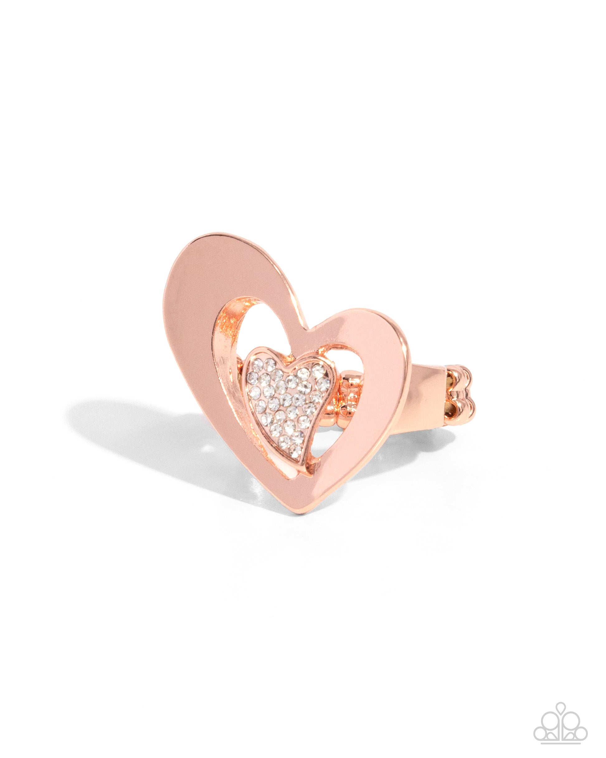 Abstract Amor - copper - Paparazzi ring