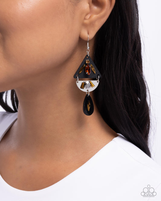 Abstract Articulation - black - Paparazzi earrings