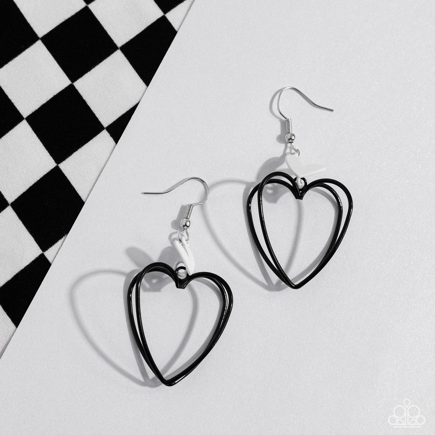 Acceptable Affection - black - Paparazzi earrings