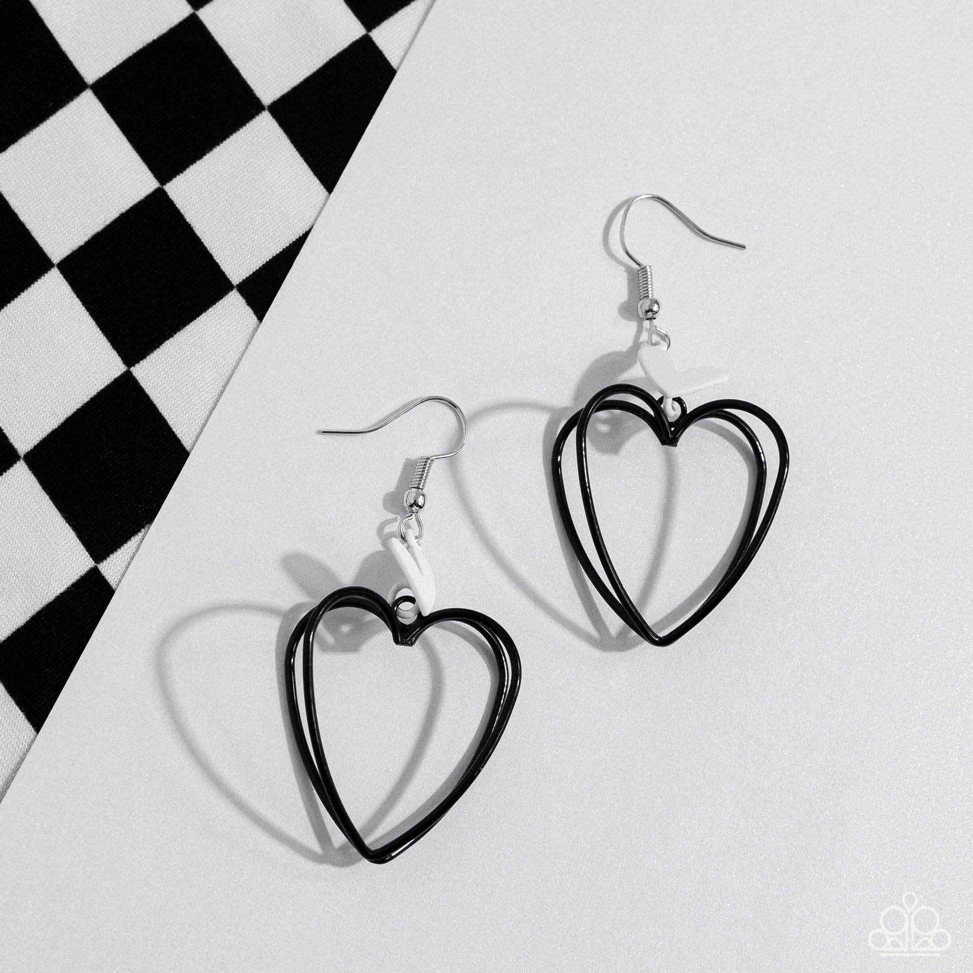 Acceptable Affection - black - Paparazzi earrings