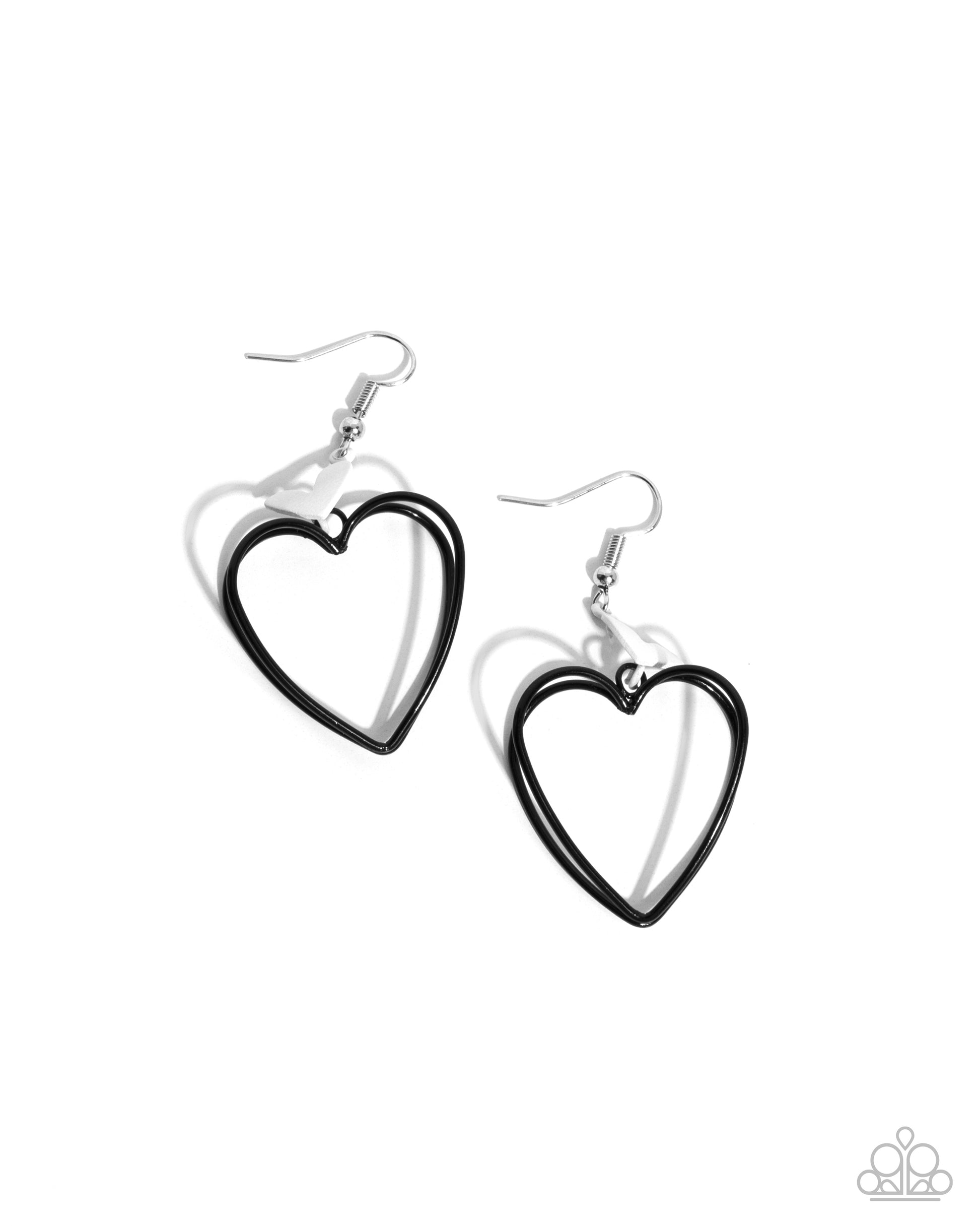 Acceptable Affection - black - Paparazzi earrings