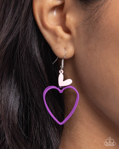 Acceptable Affection - purple - Paparazzi earrings