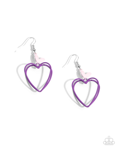 Acceptable Affection - purple - Paparazzi earrings