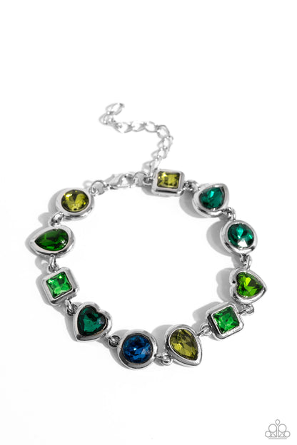 Actively Abstract - green - Paparazzi bracelet