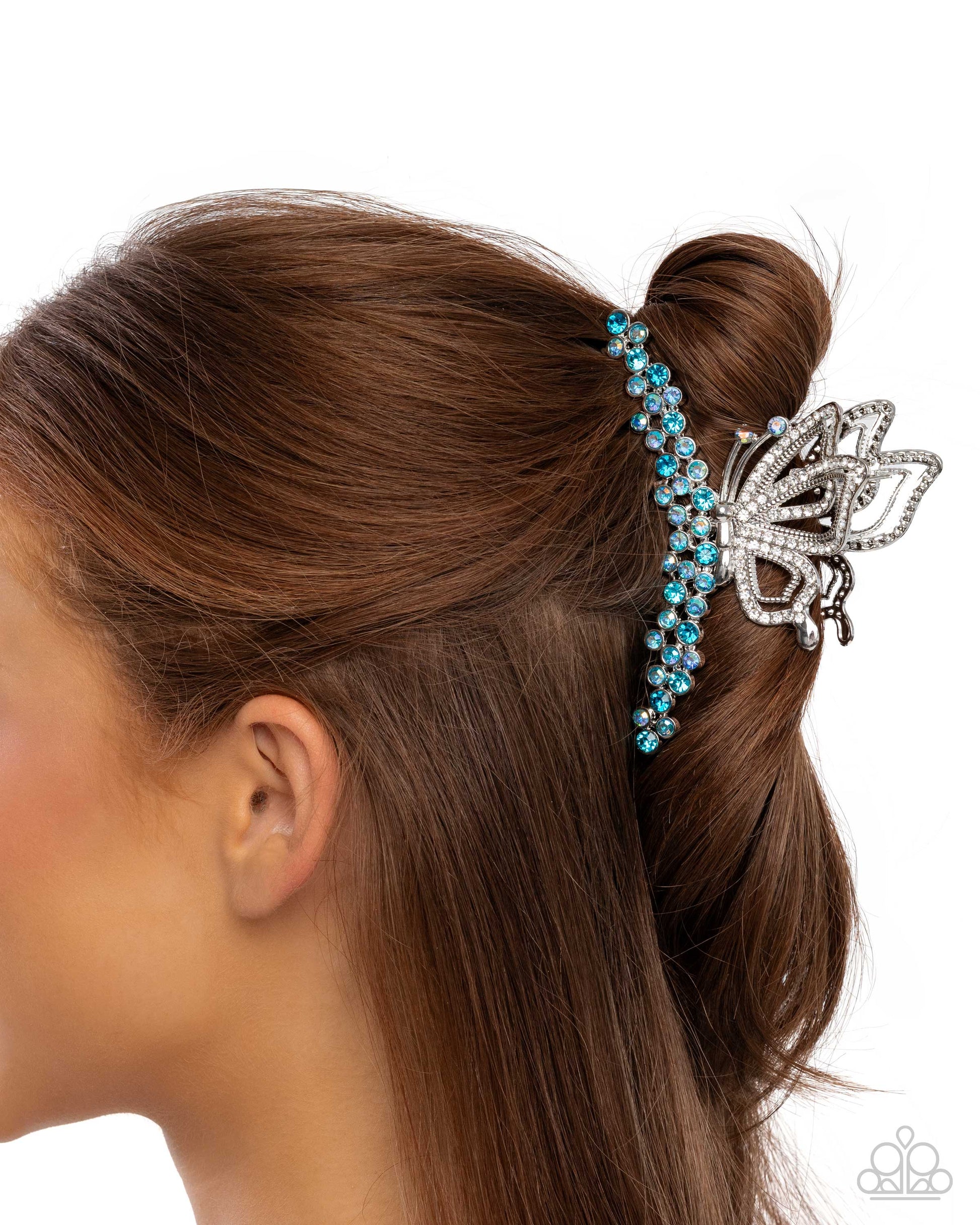 Admirable Administration - blue - Paparazzi hair clip