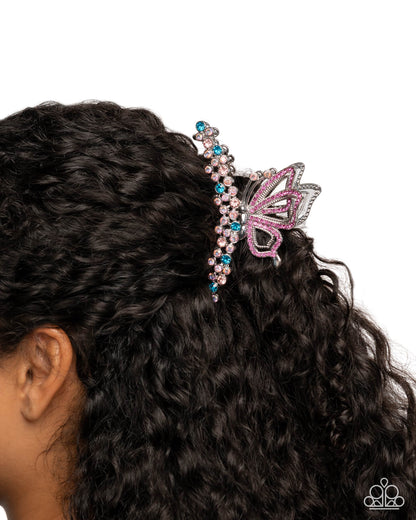 Admirable Administration - pink - Paparazzi hair clip