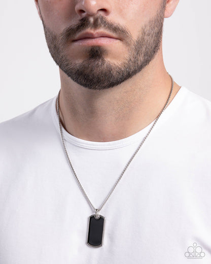 Admirable Alignment - black - Paparazzi MENS necklace
