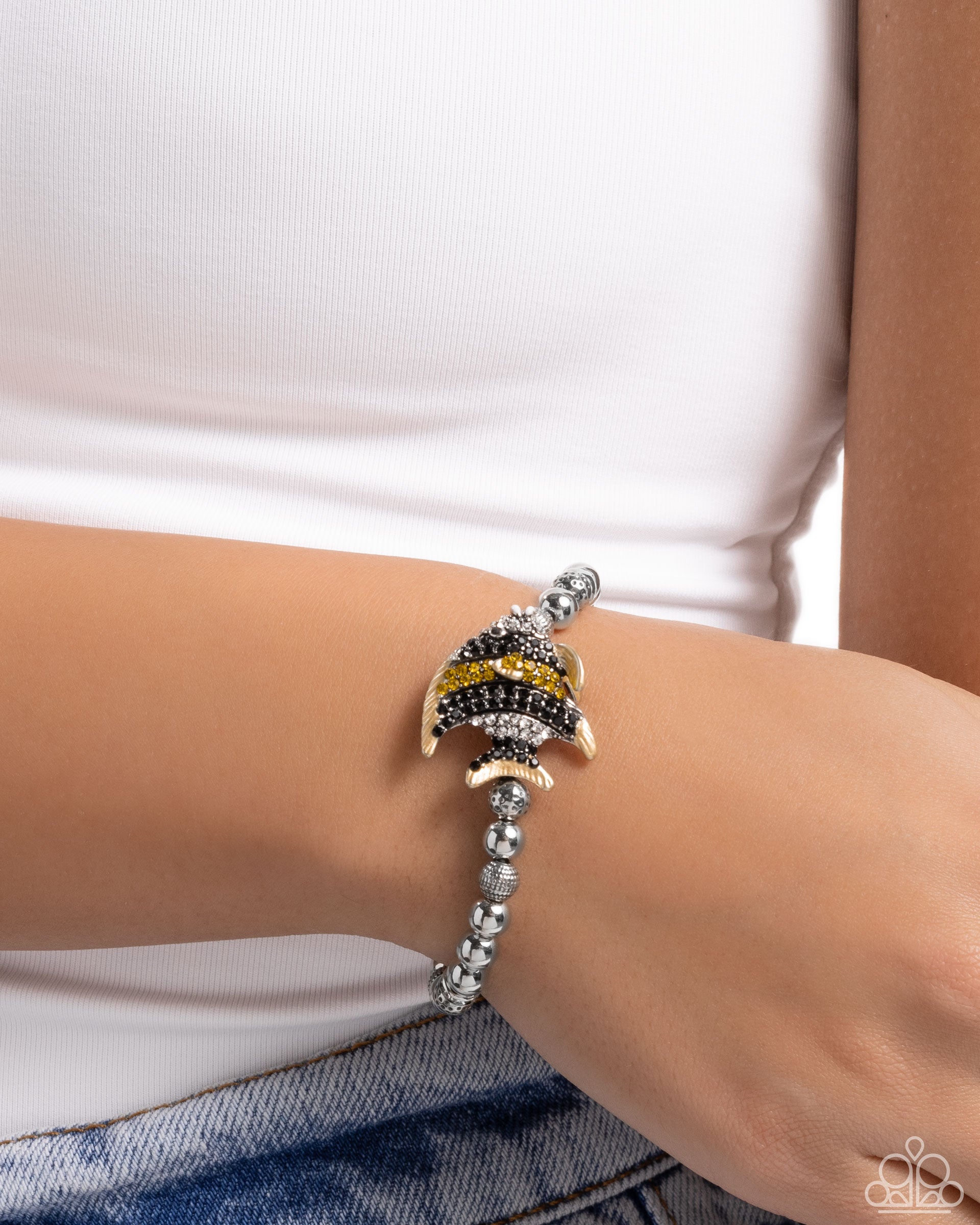 Admirable Angelfish - yellow - Paparazzi bracelet