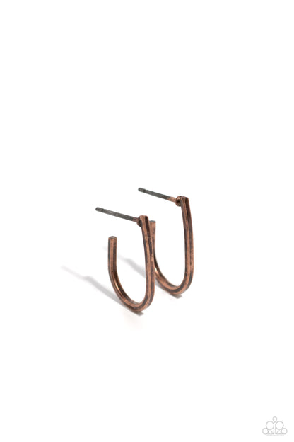 Admirable Arches - copper - Paparazzi earrings