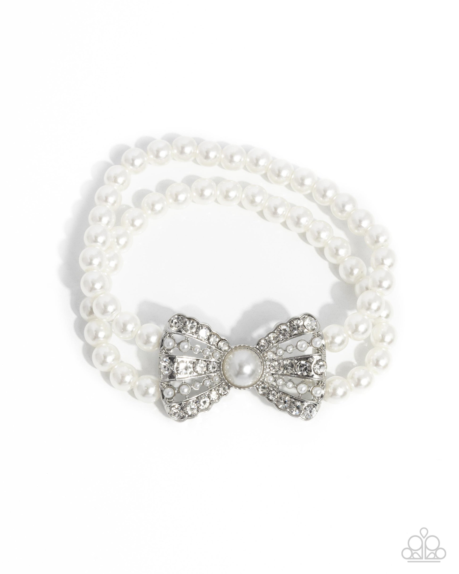 Admirable Aria - white - Paparazzi bracelet