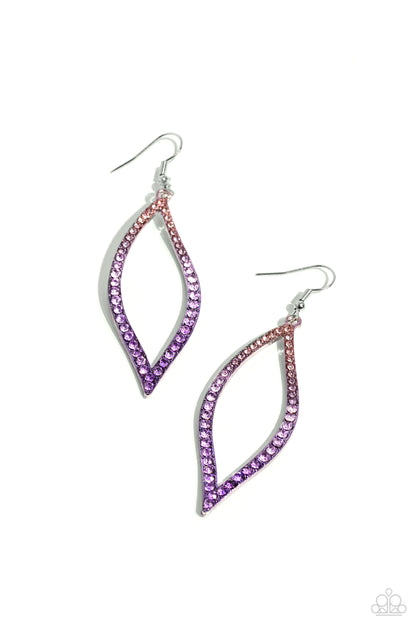 Admirable Asymmetry - purple - Paparazzi earrings