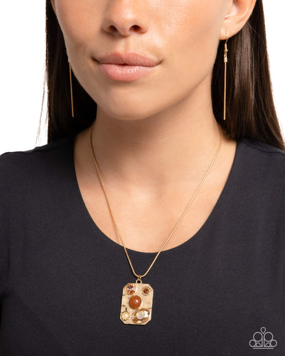 Admirably Abstract - brown - Paparazzi necklace