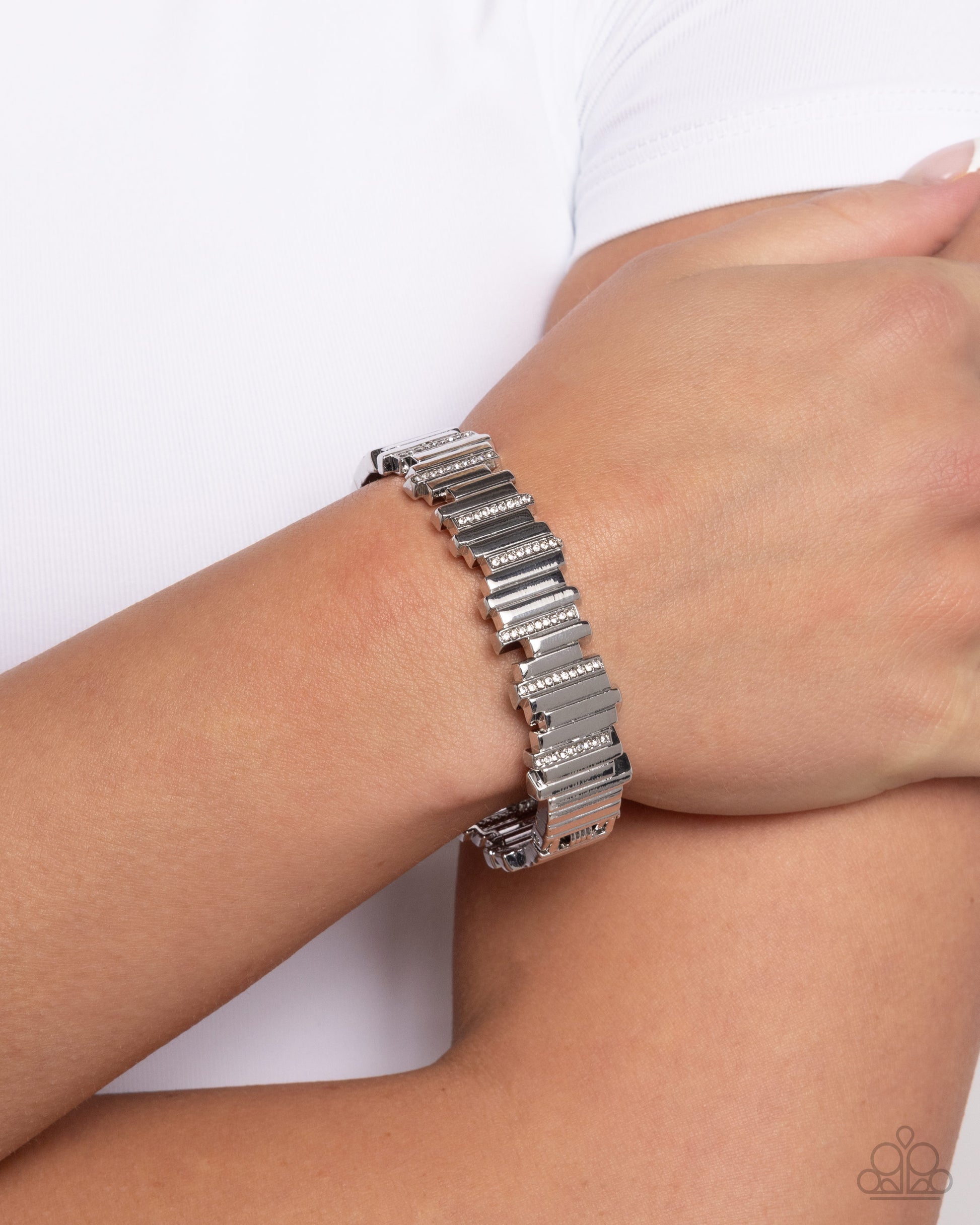 Admirably Aligned - white - Paparazzi bracelet