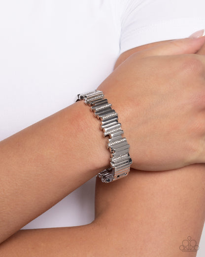 Admirably Aligned - white - Paparazzi bracelet
