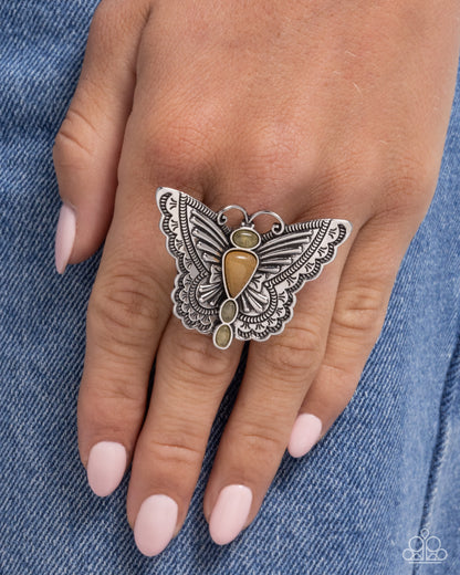 Adolescent Aerial - orange - Paparazzi ring