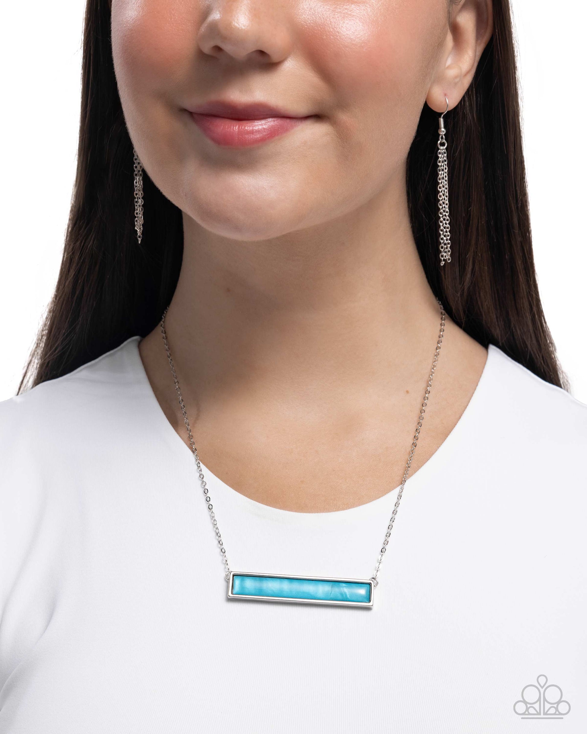 Adorable Abalone - blue - Paparazzi necklace