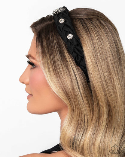 Adorable Accent - black - Paparazzi headband