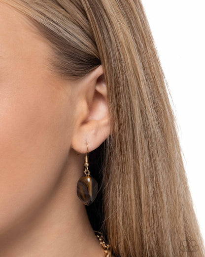 Adorable Acrylics - brown - Paparazzi necklace