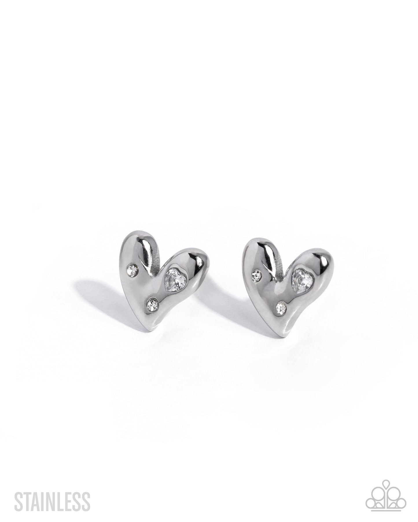 Adorable Act - white - Paparazzi earrings